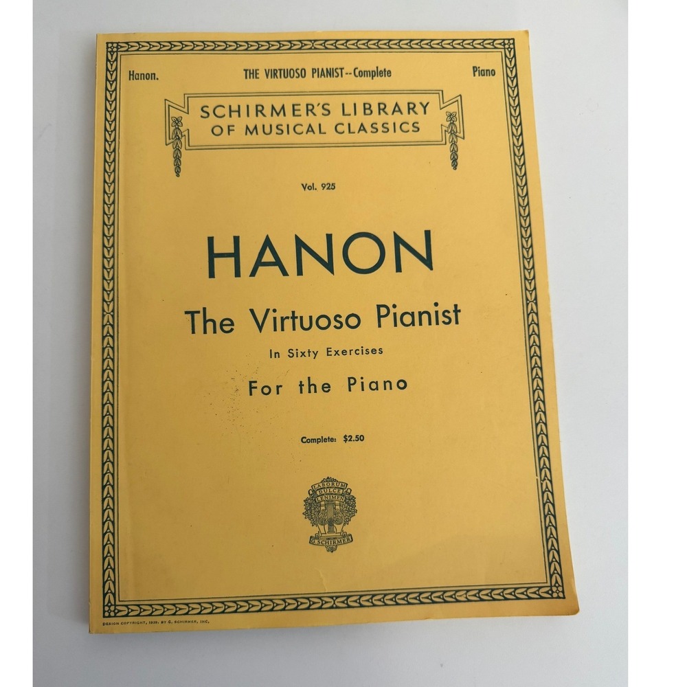 Hanon The Virtuoso Pianist‎ 60 Exercises Piano Sheet Music Schirmer Vol 925 Book